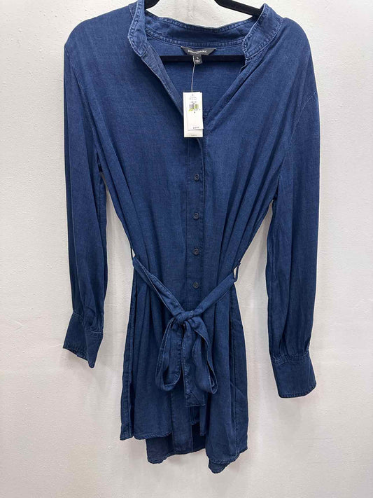 Banana Republic Size Small Blue Denim Long Sleeve Shirt Dress
