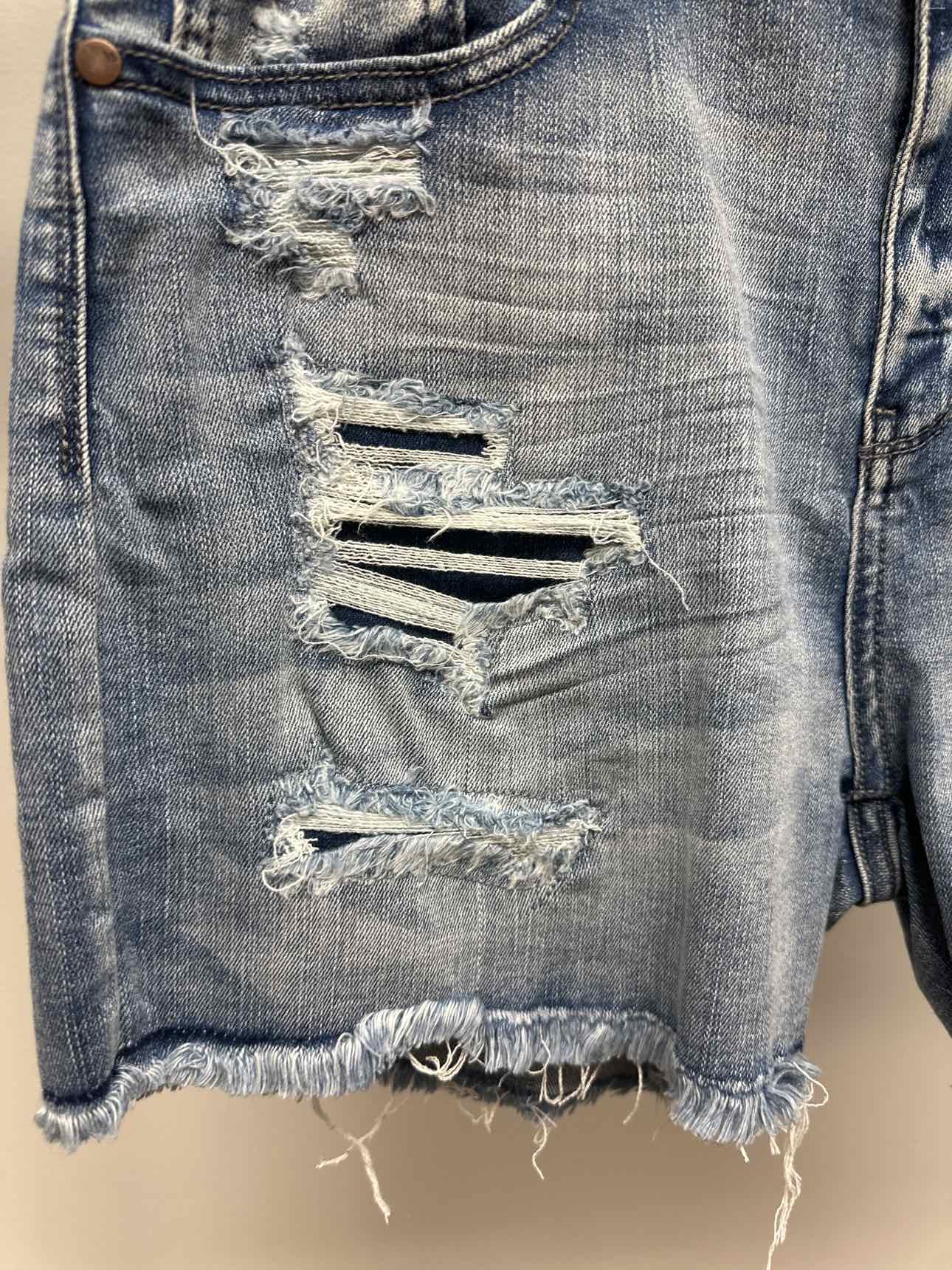 Judy Blue Mid-Rise Patch and Wash Out Cutoff Denim  Light Wash Shorts