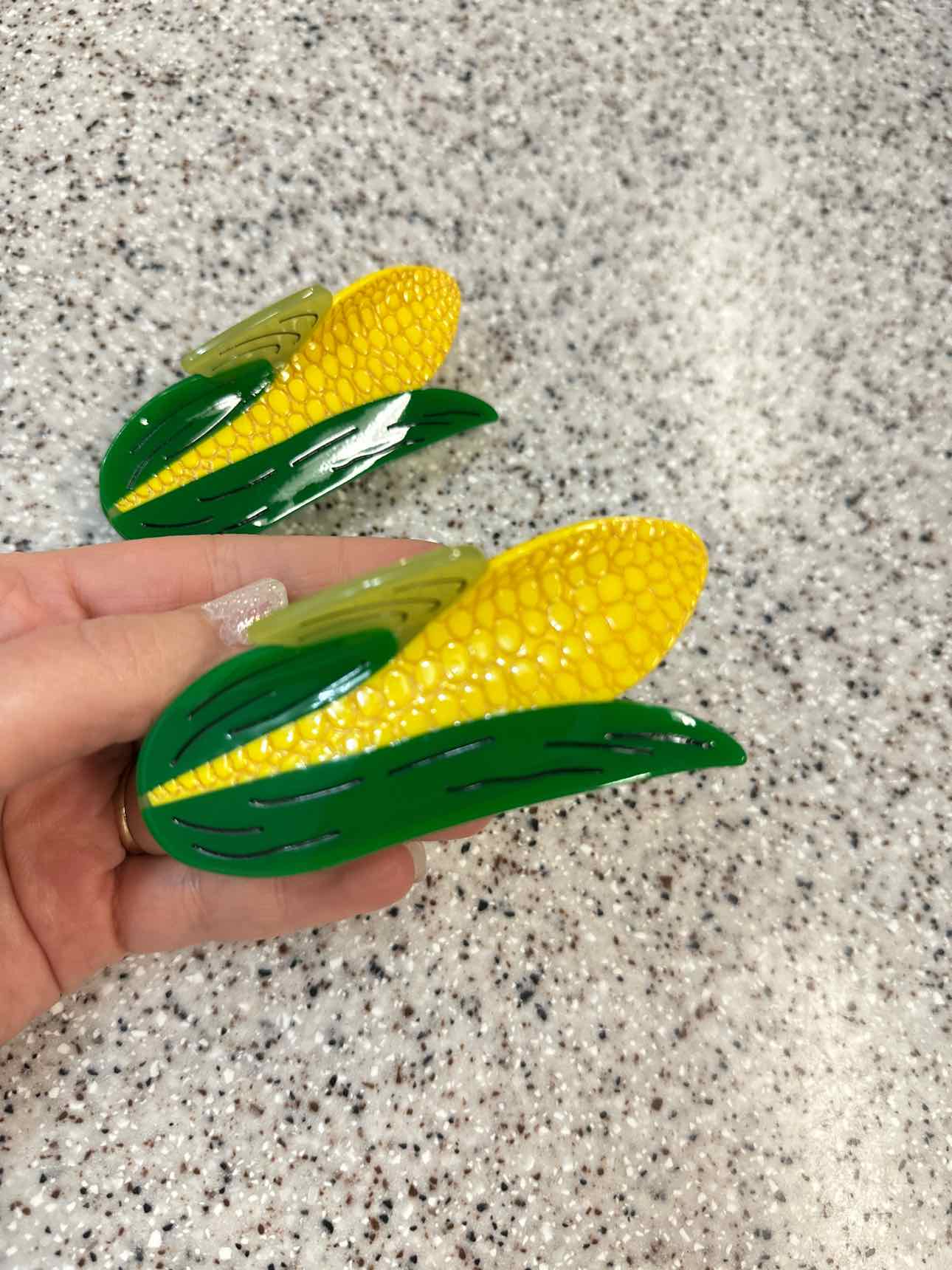 Corn on the Cob Hair Claw Clip