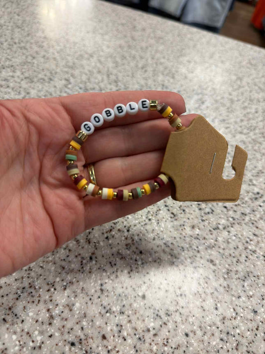 GOBBLE Clay Bead 6.5" Stretch  Bracelet