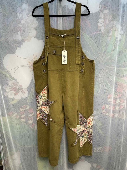 Blue Velvet Size Medium Olive Overalls