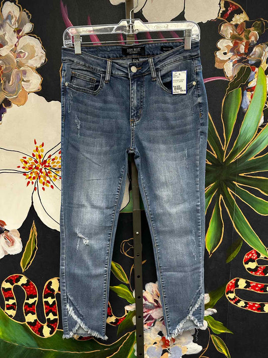 Judy Blue Jeans Size 9/29 Denim Distressed Cropped Skinny Fit Jeans
