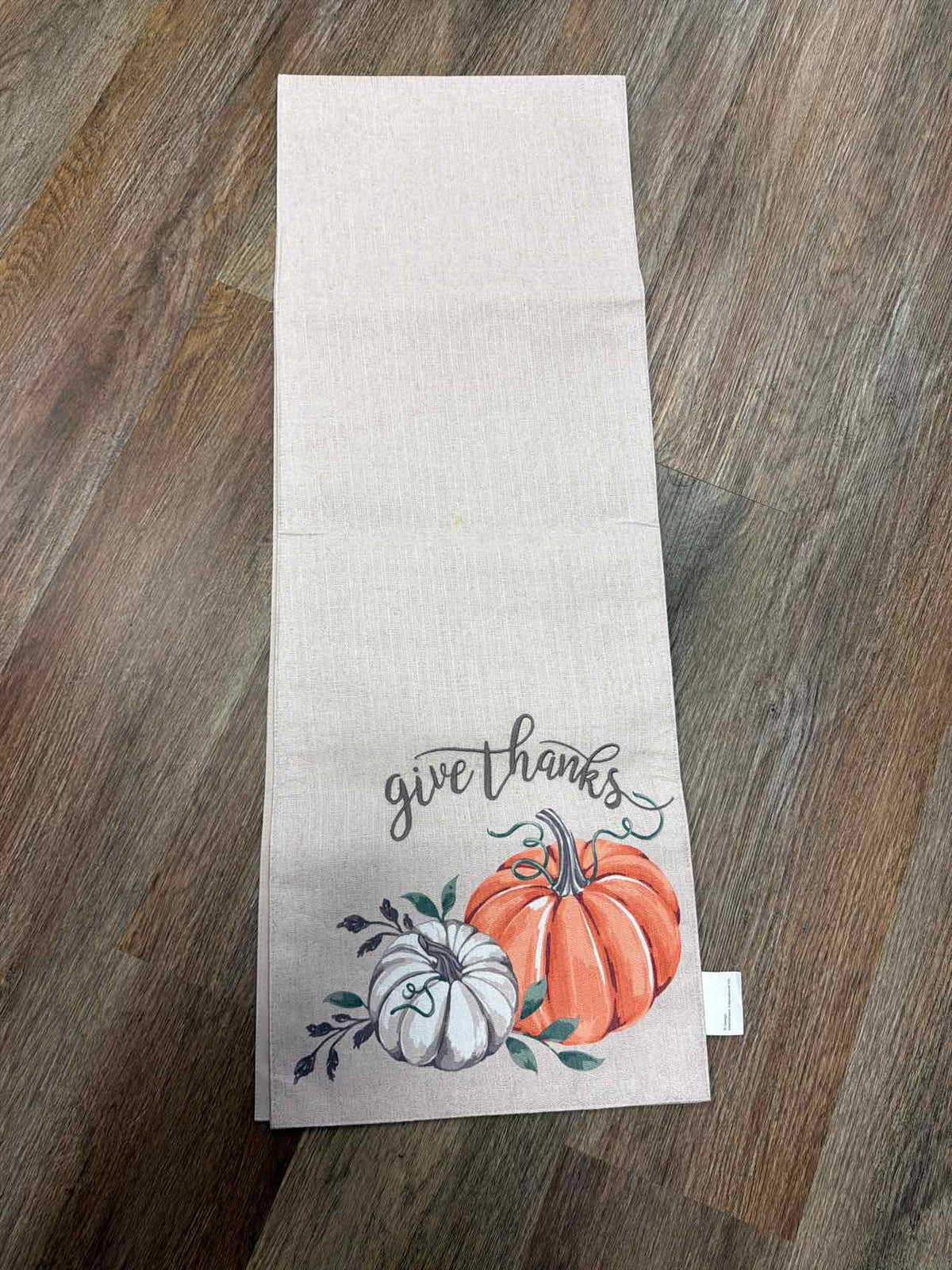 Give Thanks Pumpkin Fall Harvest Table Runner Household