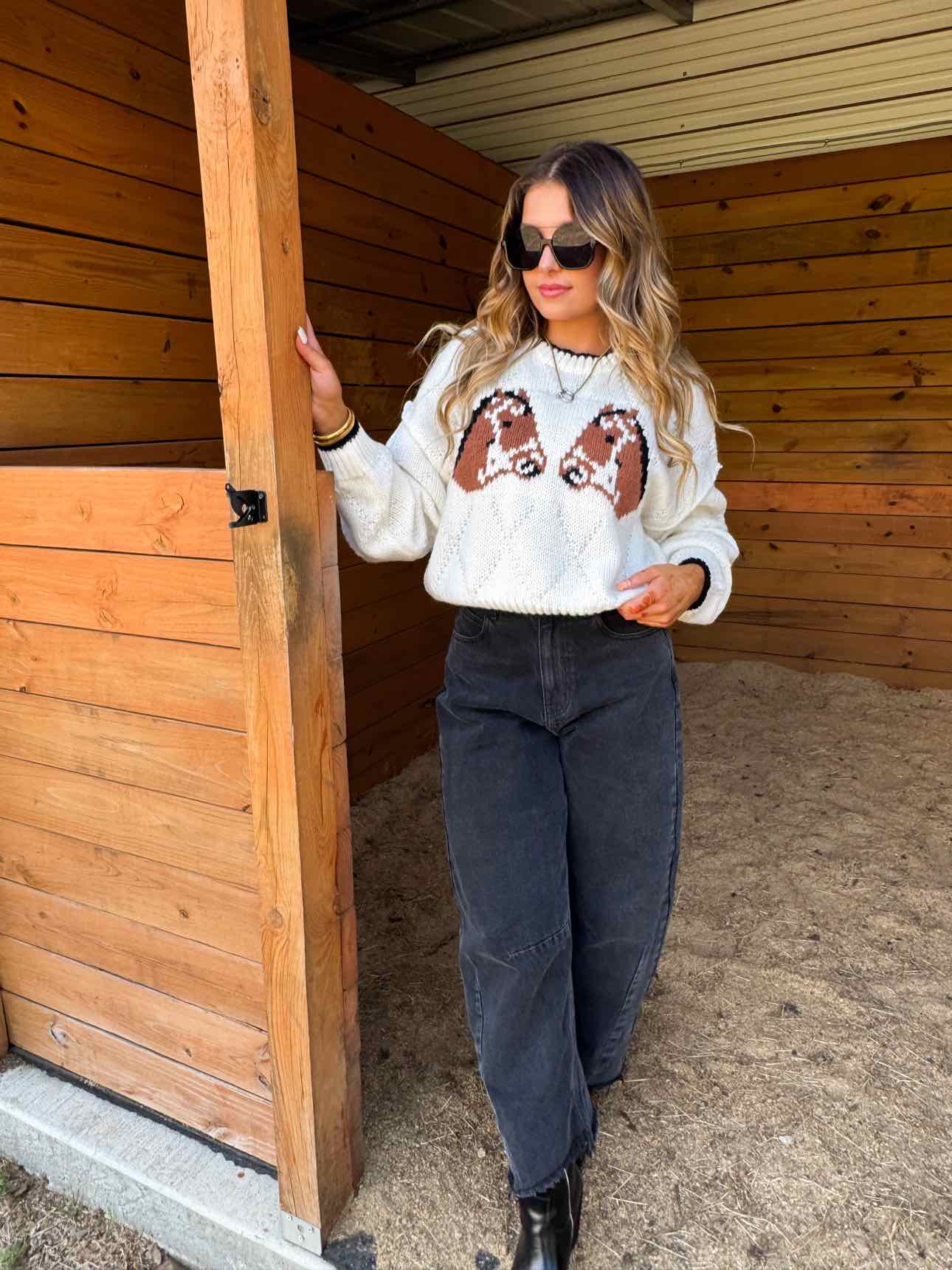 Blakeley Classy Cowgirl Horse Sweater