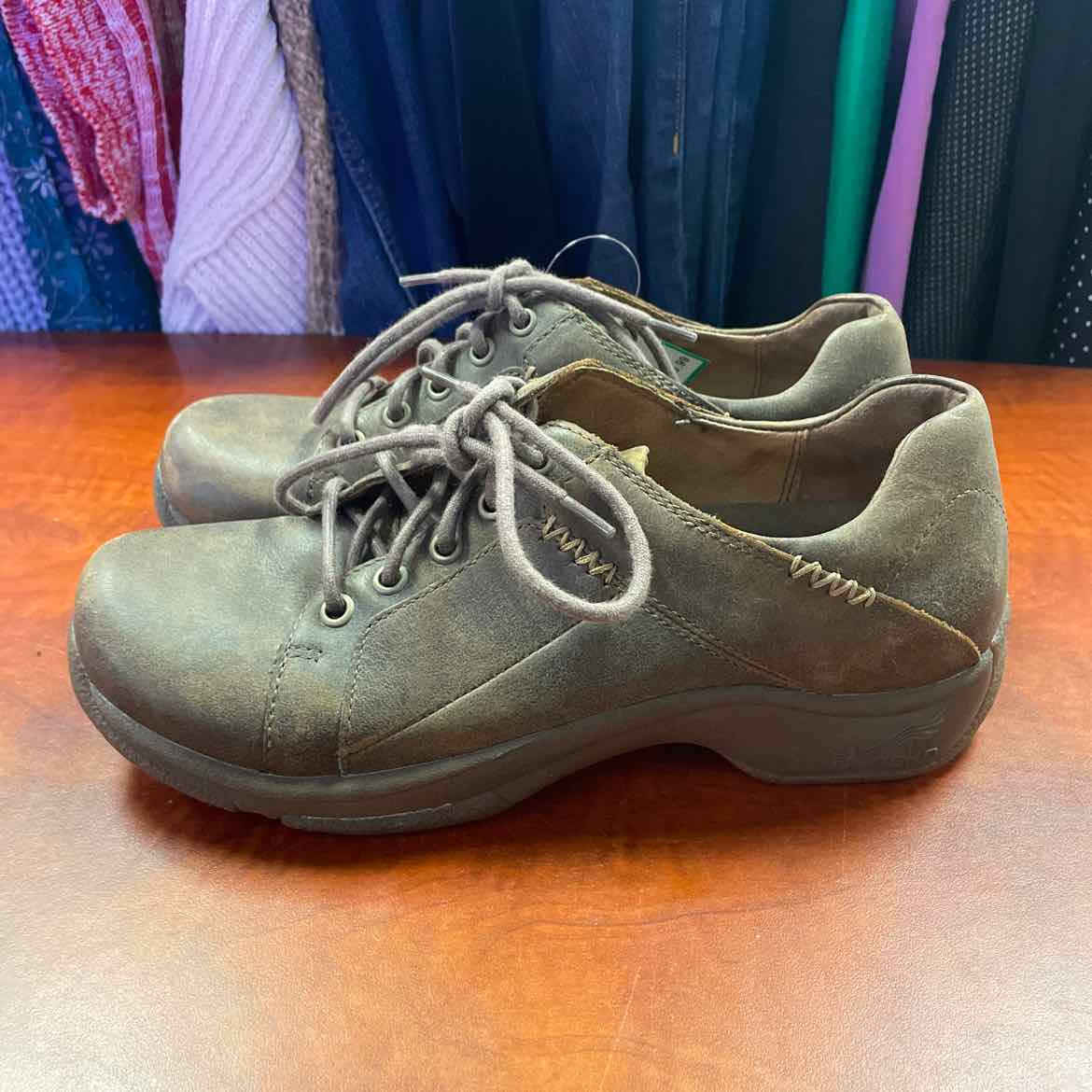 Dansko Krista Women Brown Oxford Lace Up Clog Shoes Size 39
