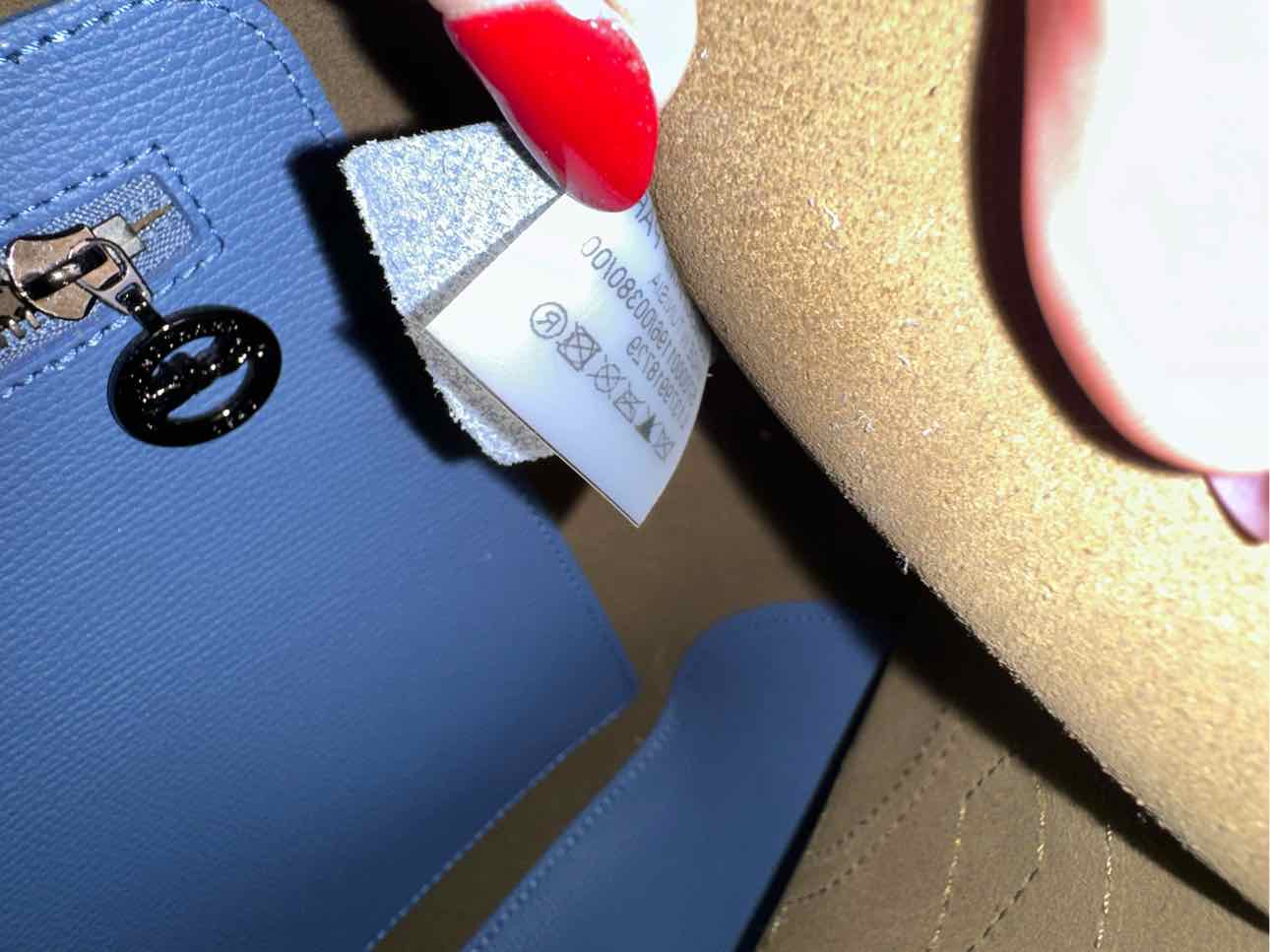 Longchamp Light Blue Pebble Leather Tote with Dustbag Handbags NWOT