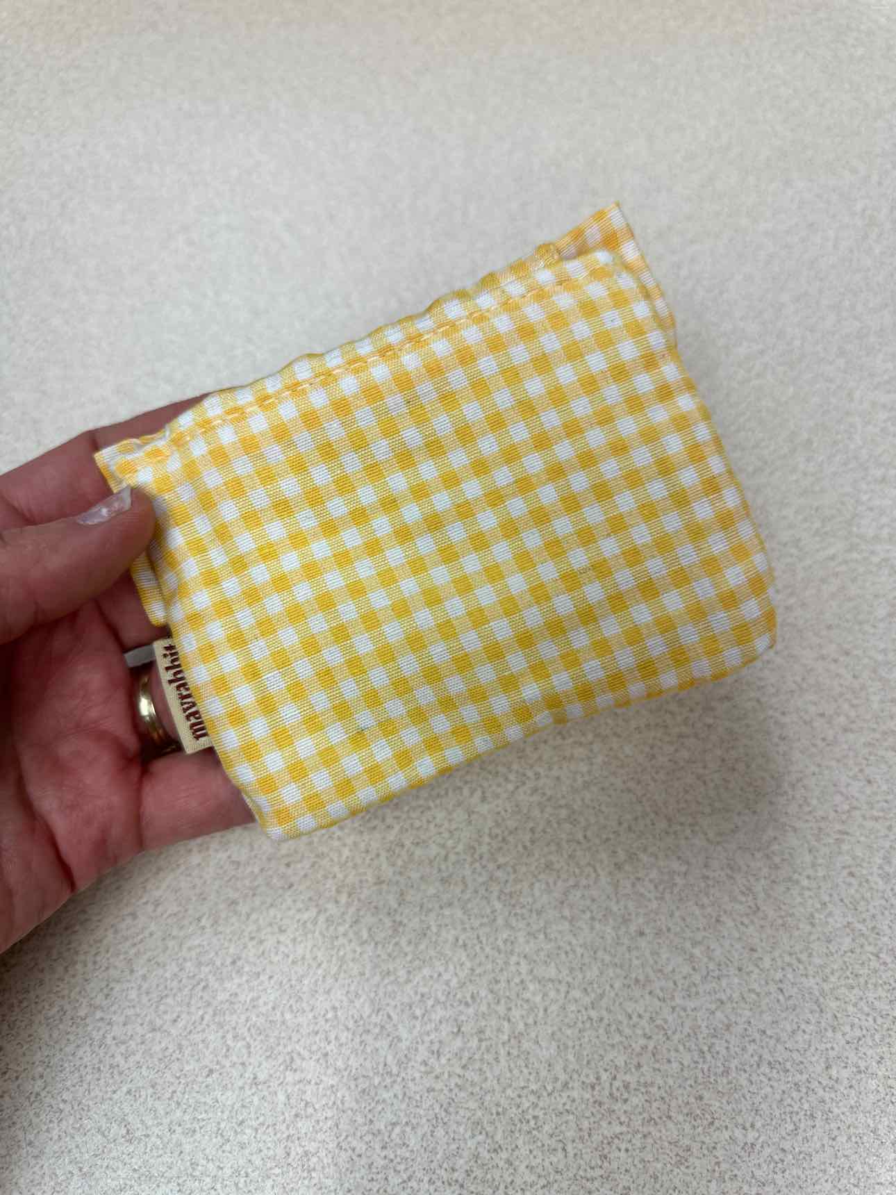 Cotton Snap Coin Pouch in Gingham Print