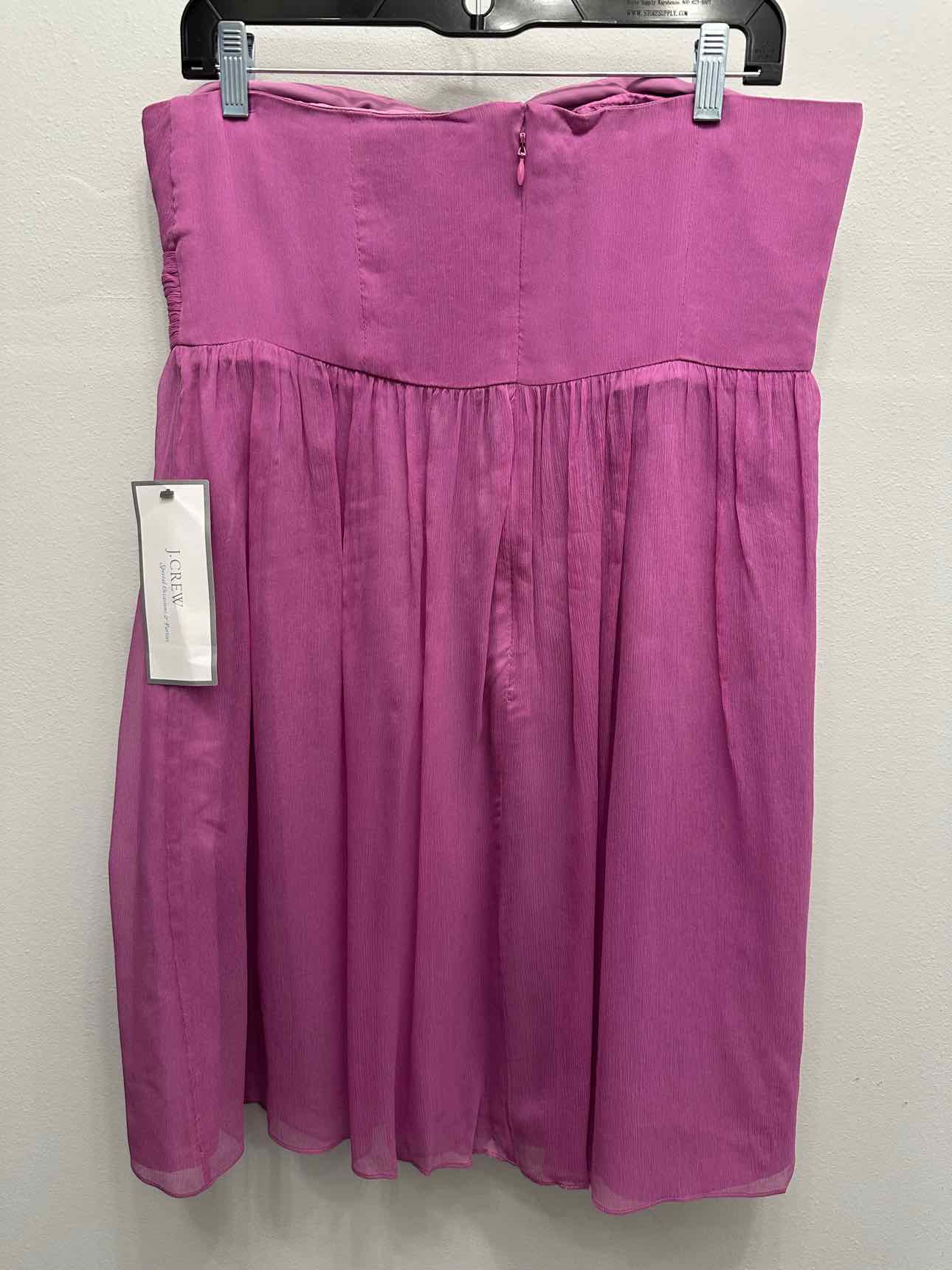 J. Crew NEW NWT Strapless Sweetheart Flowy Pleated Size 12 Fuchsia Dress