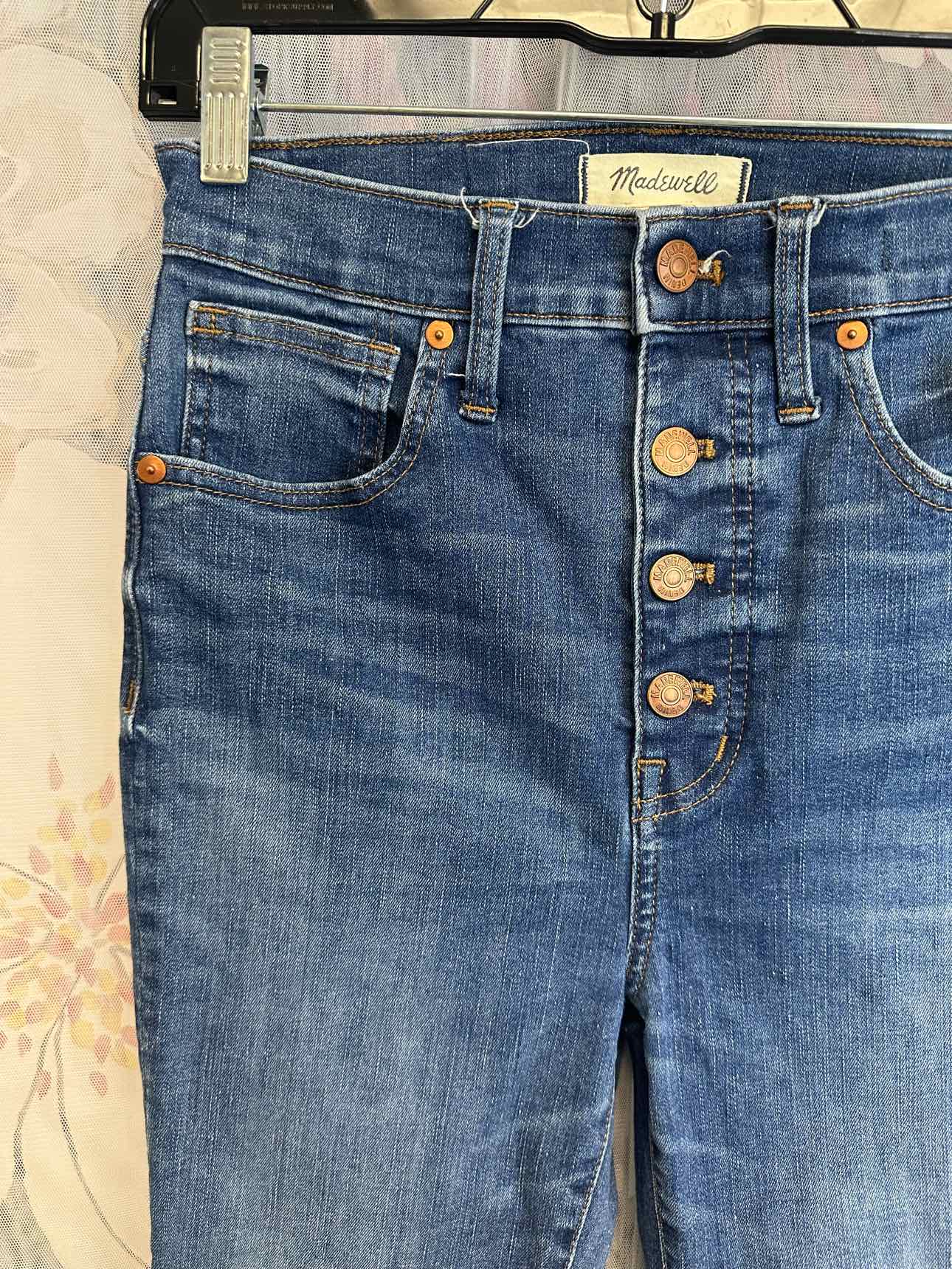 Madewell 11" High Rise Skinny Button Fly Size 27 Denim Jeans
