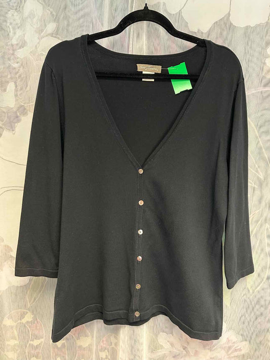 Tommy Bahama Size XL Black Cardigan