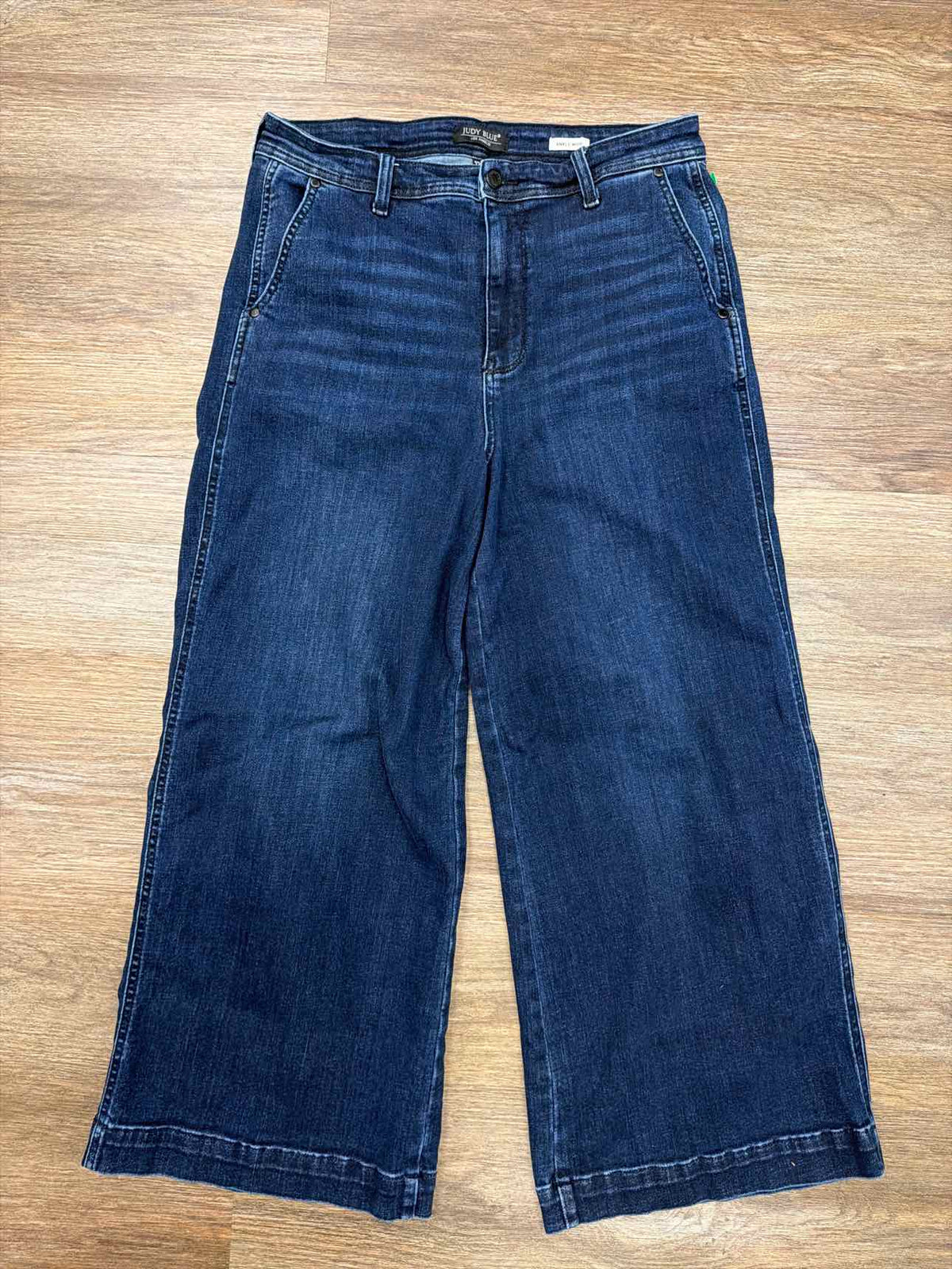 Judy Blue Size 13 Ankle Wide Leg Denim Dark Wash Jeans
