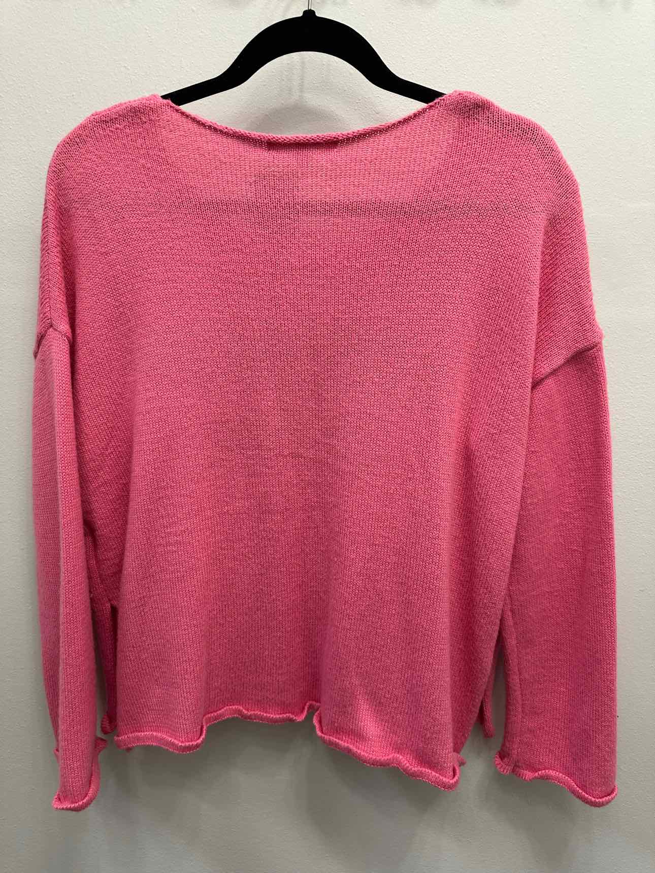 Miracle Champagne Please Knit Long Sleeve Size Small Hot Pink Sweater