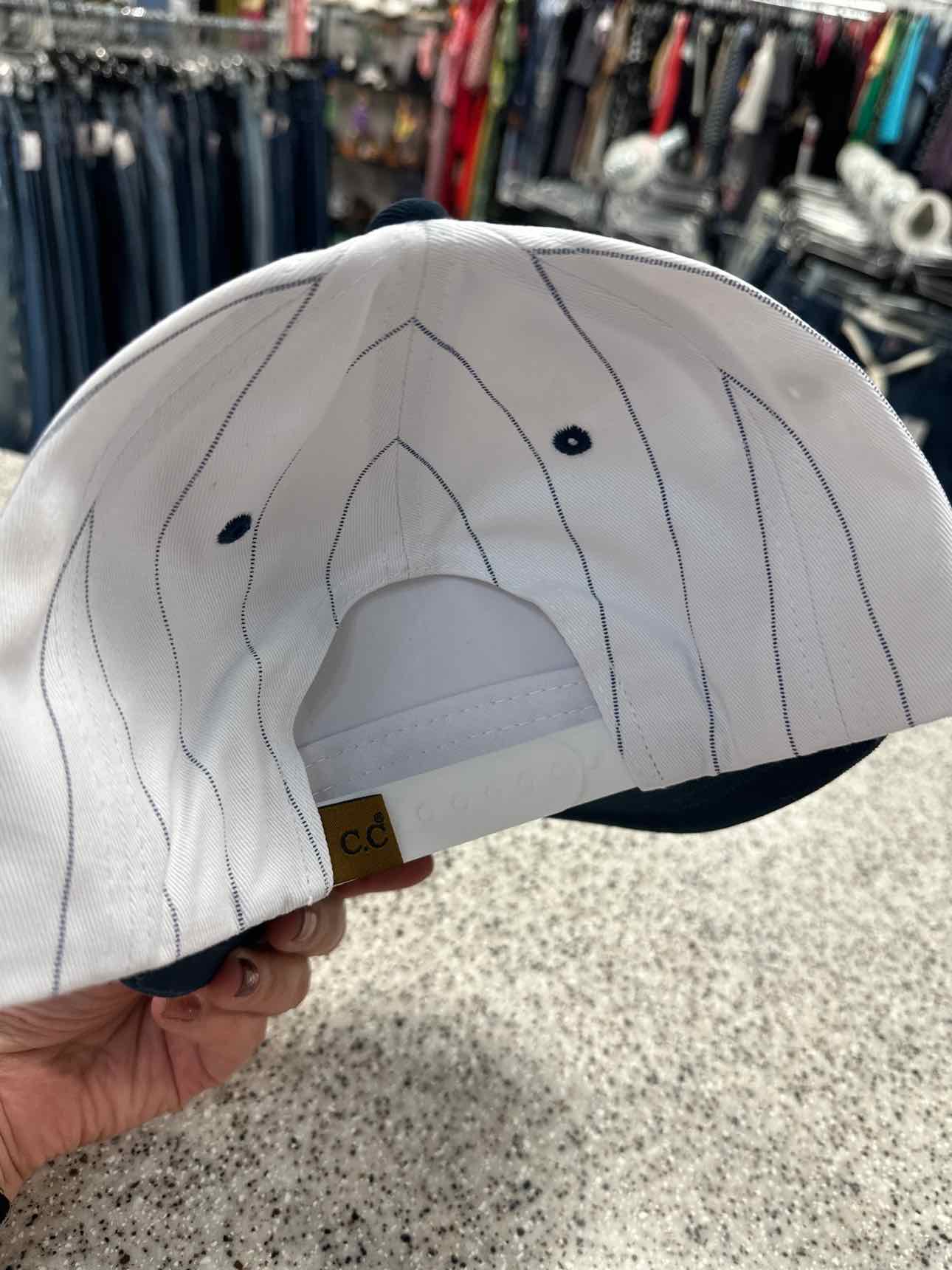 Pin Stripe Canvas Embroidered "Grand Slam" Baseball Cap Hat