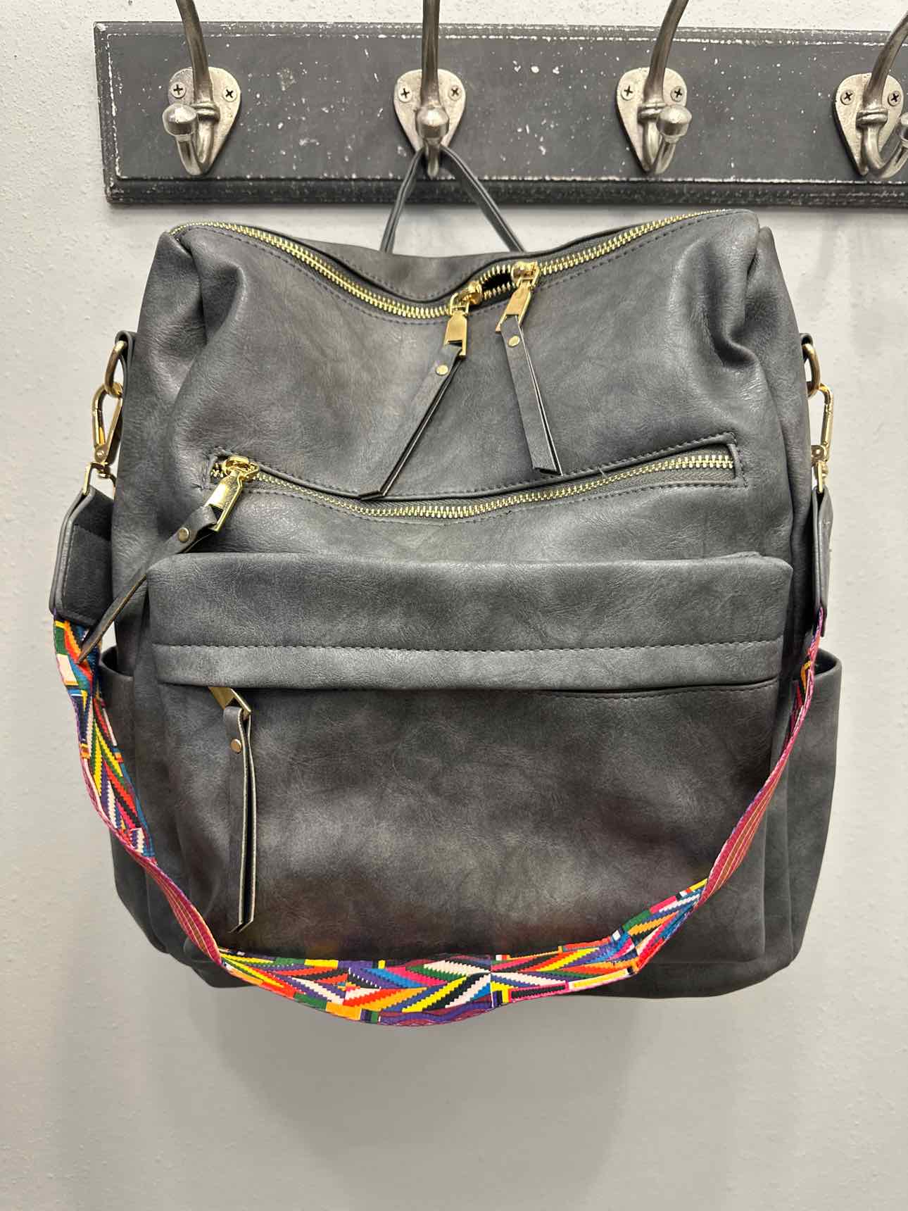 Julia Rose Size Medium Gray BackPack
