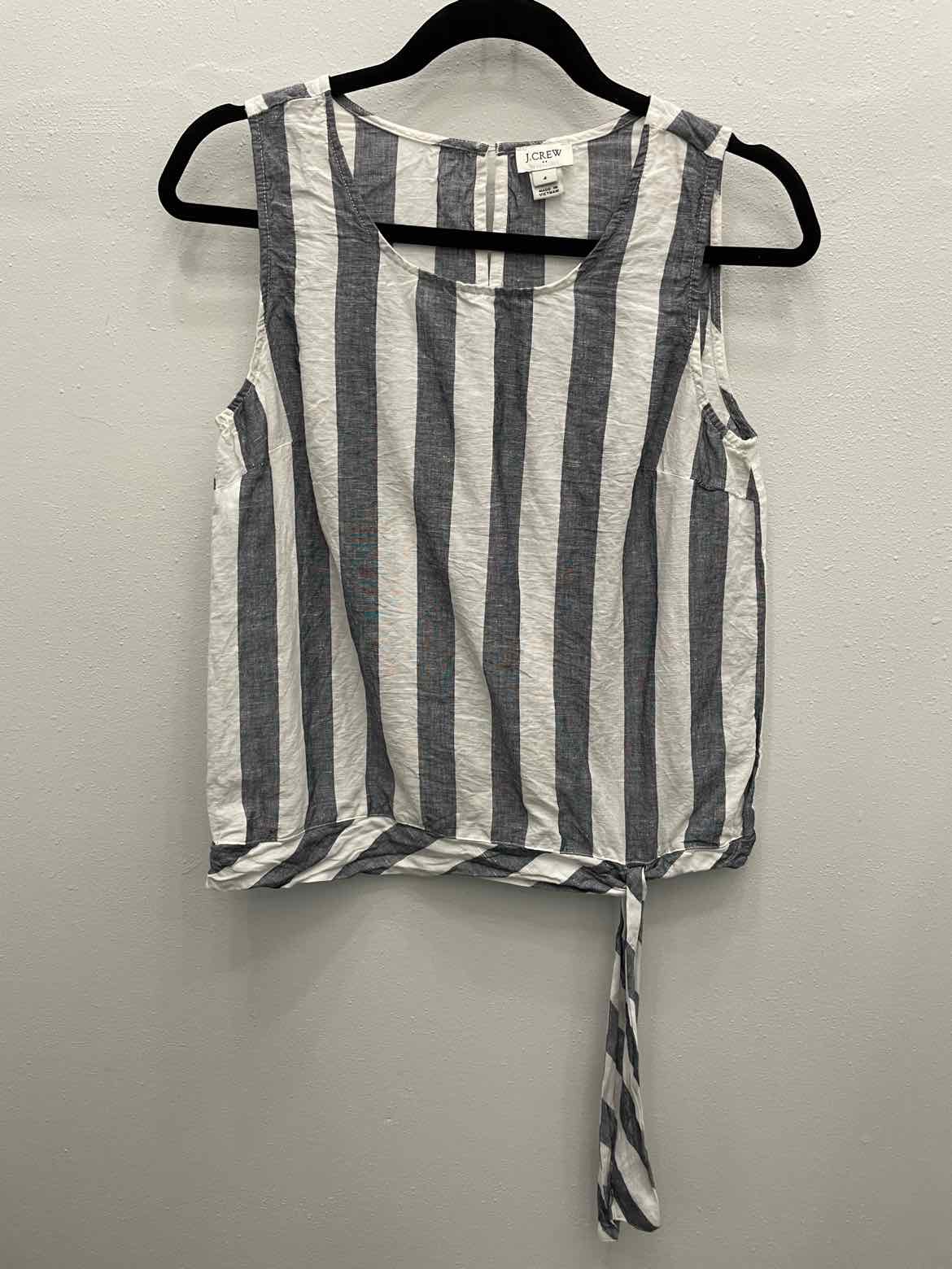 J. Crew Size 4 White/Grey Top
