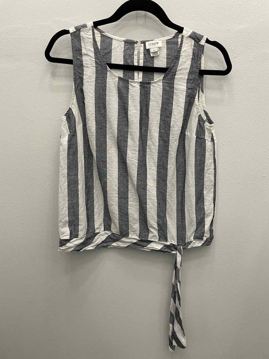 J. Crew Size 4 White/Grey Top