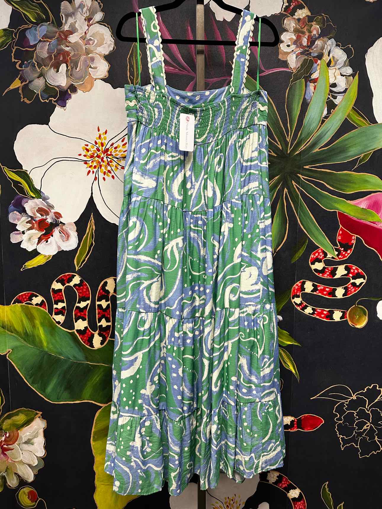la lavon Size Large Green/Blue Dress