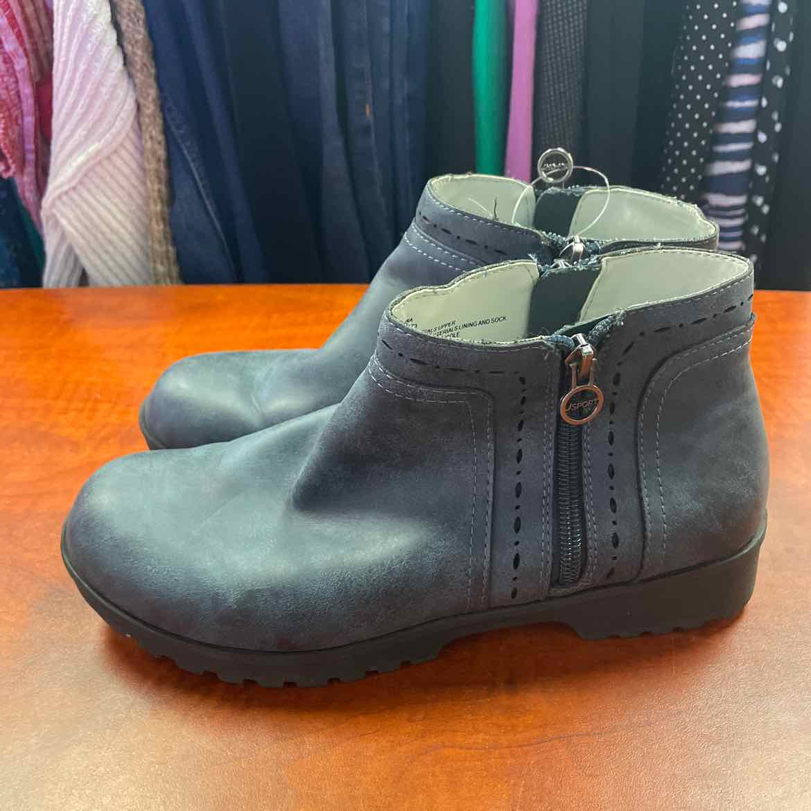 JSport Jambu Jenna Blue Ankle Booties Size 8