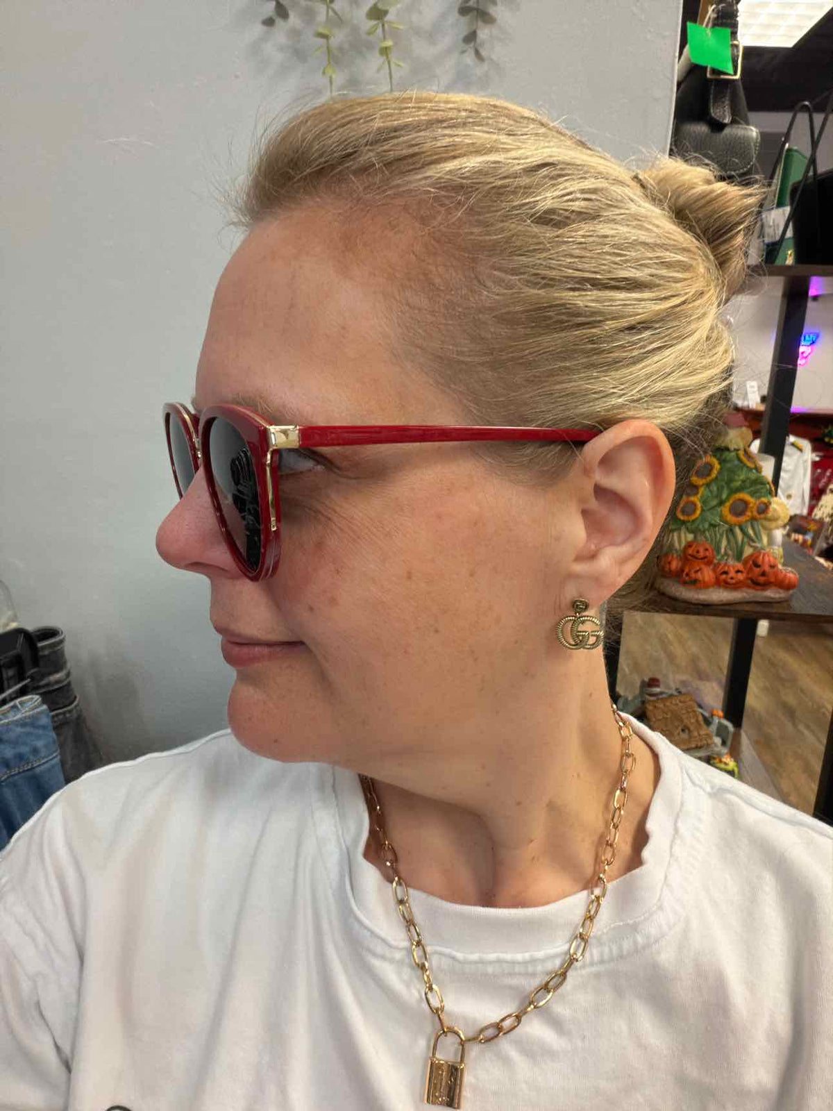 Anea Hill Montana Red Cat Eye Sunglasses