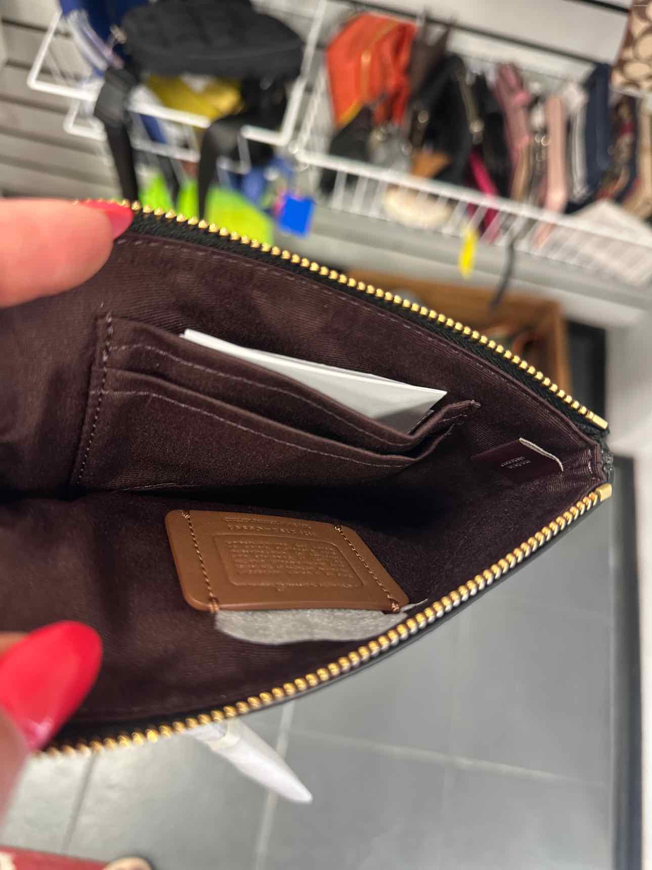 Coach Size Small Black Wallet