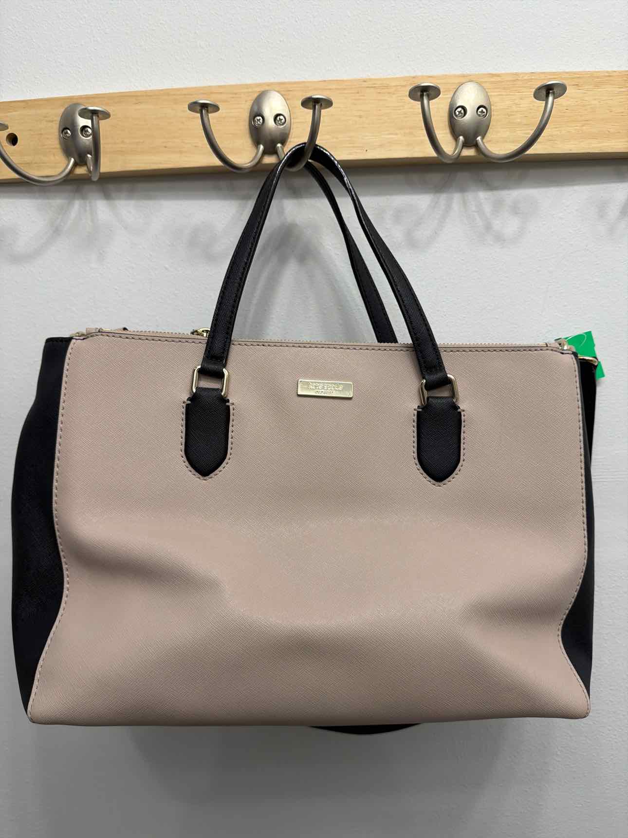 Kate Spade Leighann Laurel Way Leather 2-way Tan and Black Satchel Handbags