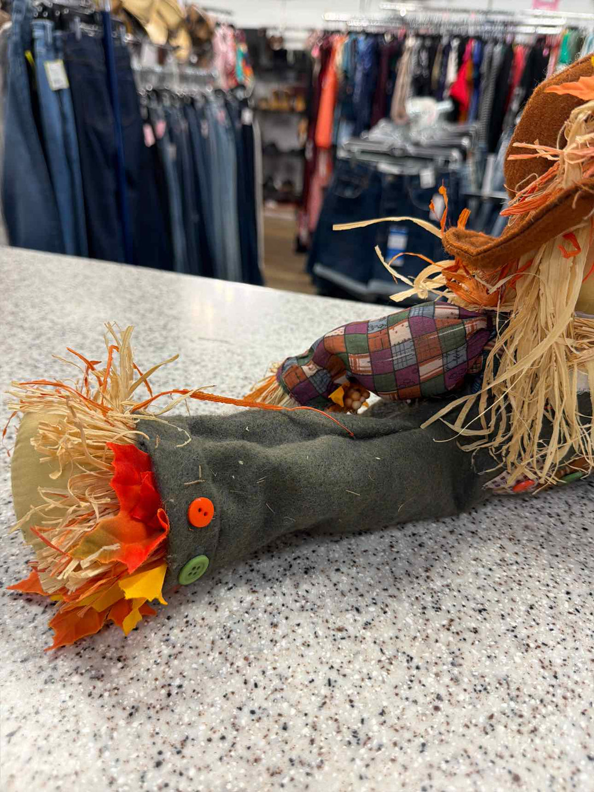 Autumn Harvest Scarecrow Shelf Sitter Fall Household