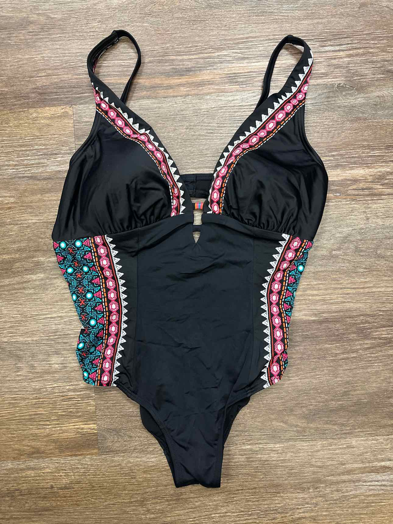 Swimsuits for All Size 14 Black/Pink Swim