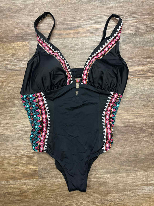Swimsuits for All Size 14 Black/Pink Swim