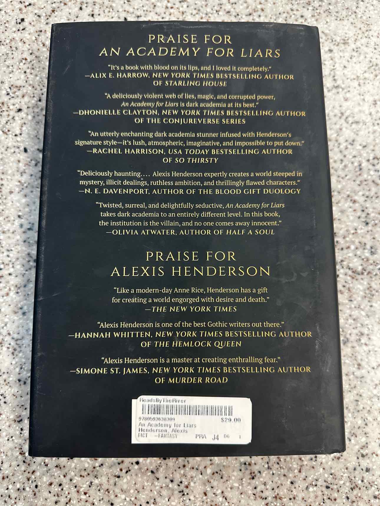 An Academy for Liars by Alexis Henderson Hardcover Book