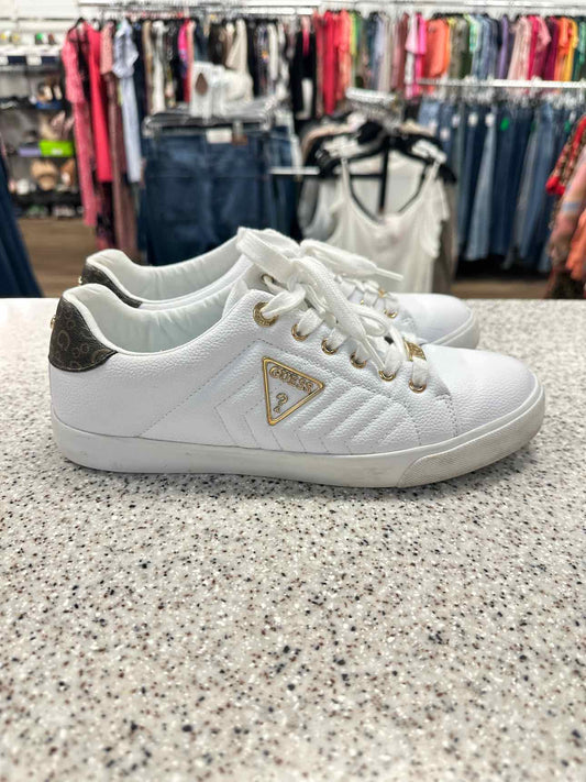 Guess Size 9 White Shoes