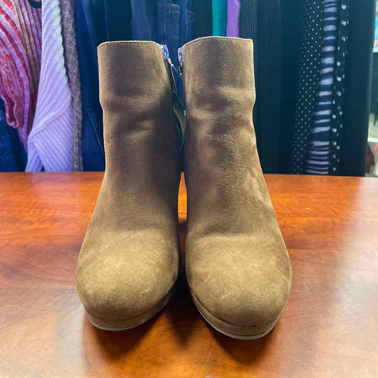 A New Day Block Heel Faux Suede Ankle Boots Size 7 1/2