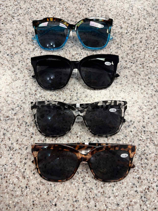 Leopard Frame Cheater Reader Bi-Focal Sunglasses
