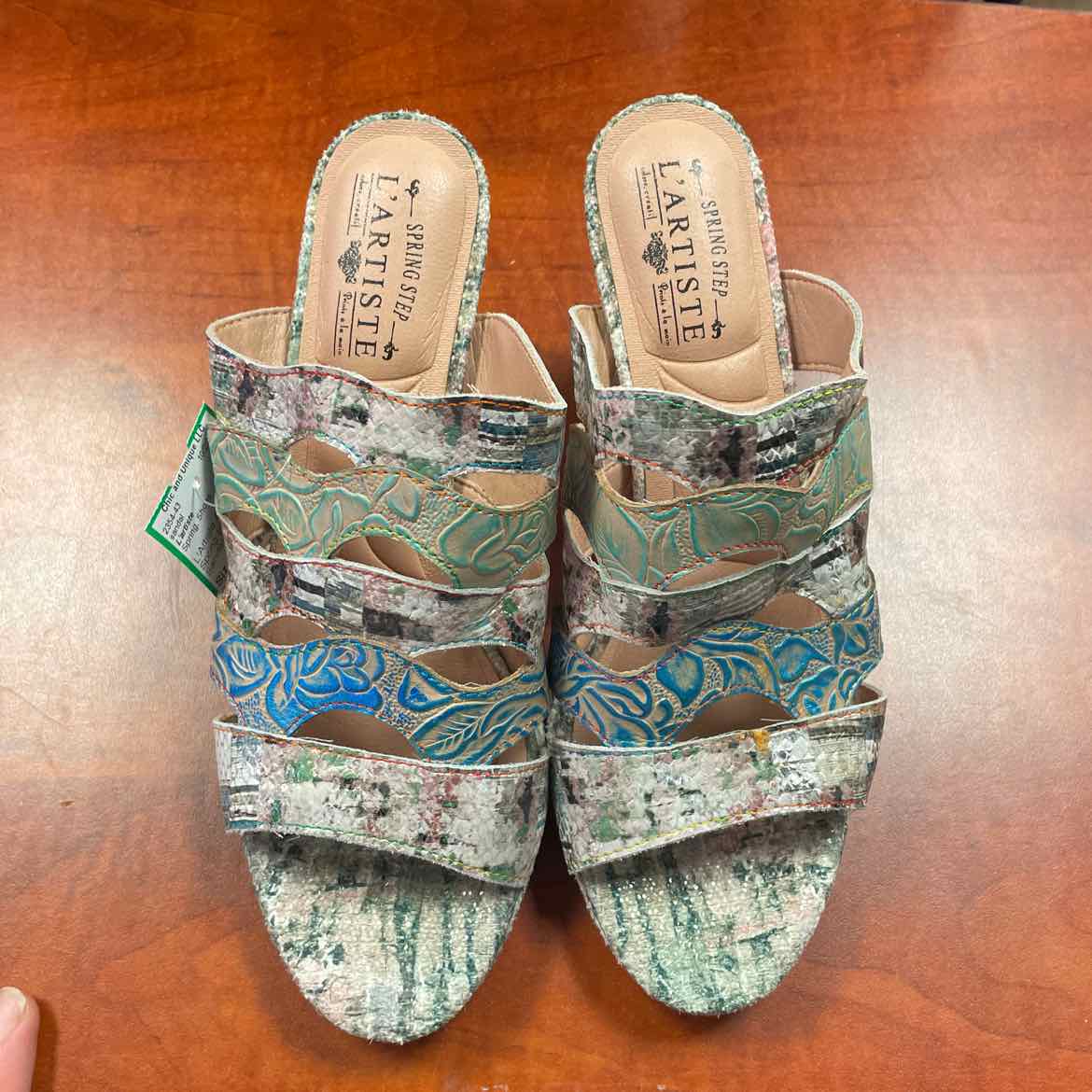 L'Artiste Aurielle Spring Step Slide Sandals Size 40