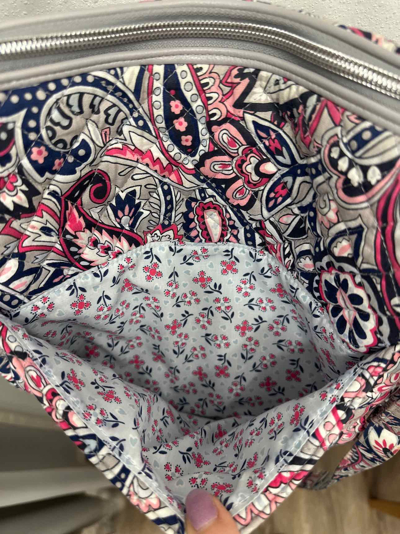 Vera Bradley On the Go Crossbody Gray and Pink Handbags