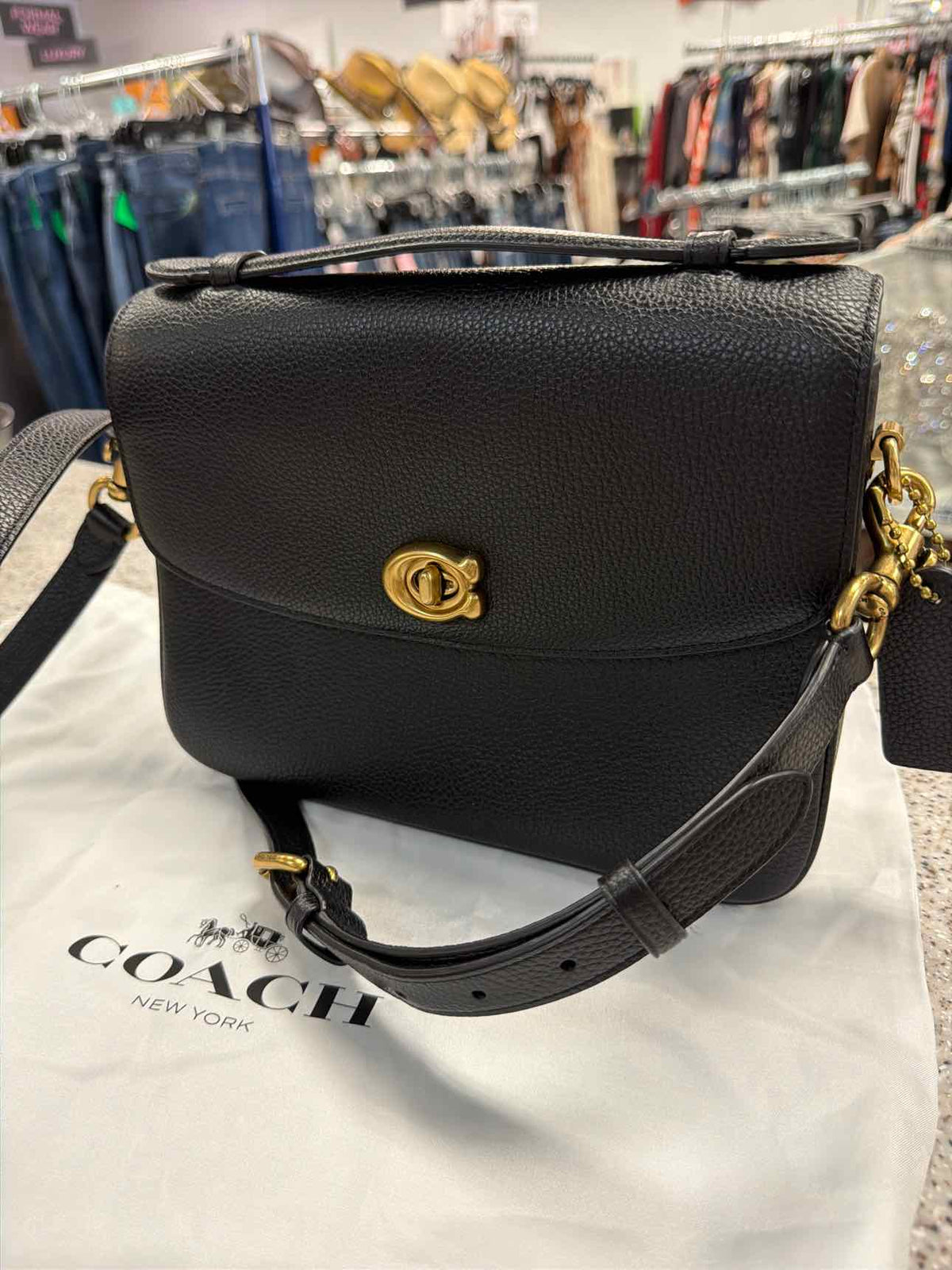 Coach Cassie Crossbody Black Pebble Leather Crossbody Handbag
