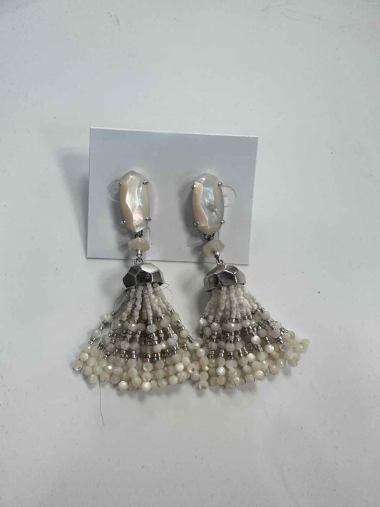 Kendra Scott Dove Ivory Mother of Pearl Silver-Plated Beaded Tassle Earring