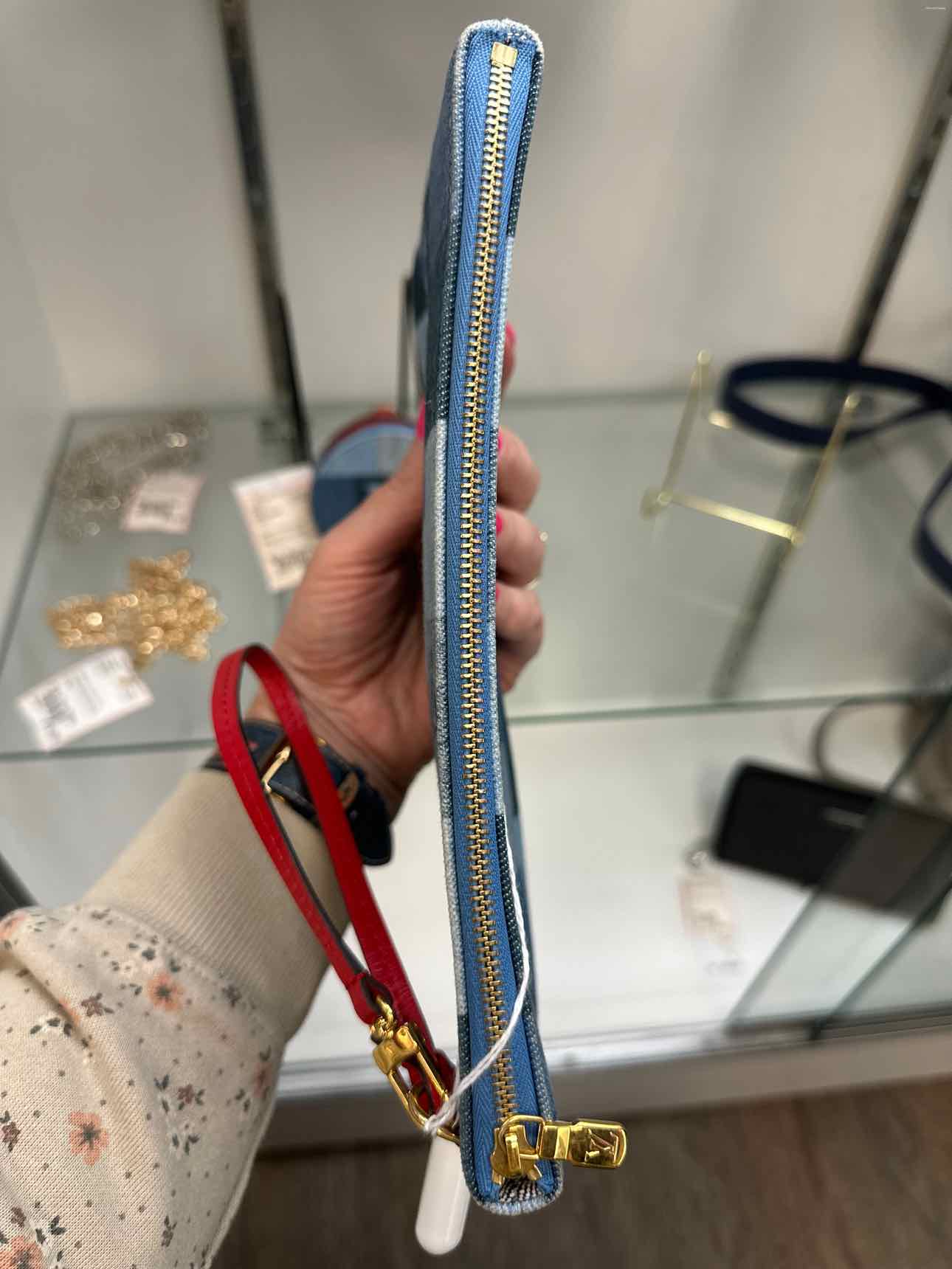 Louis Vuitton Limited Editiion Neverfull Denim Zipper Pouch Wristlet Wallet