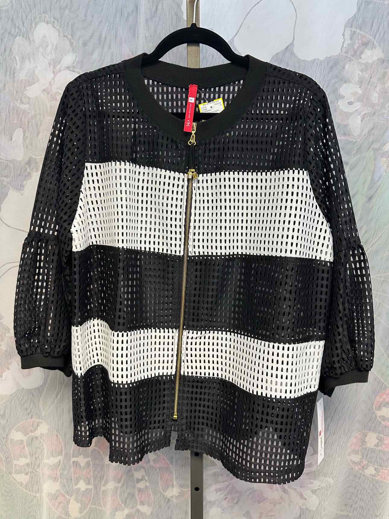 IC Collection Size XL Black/white Cardigan