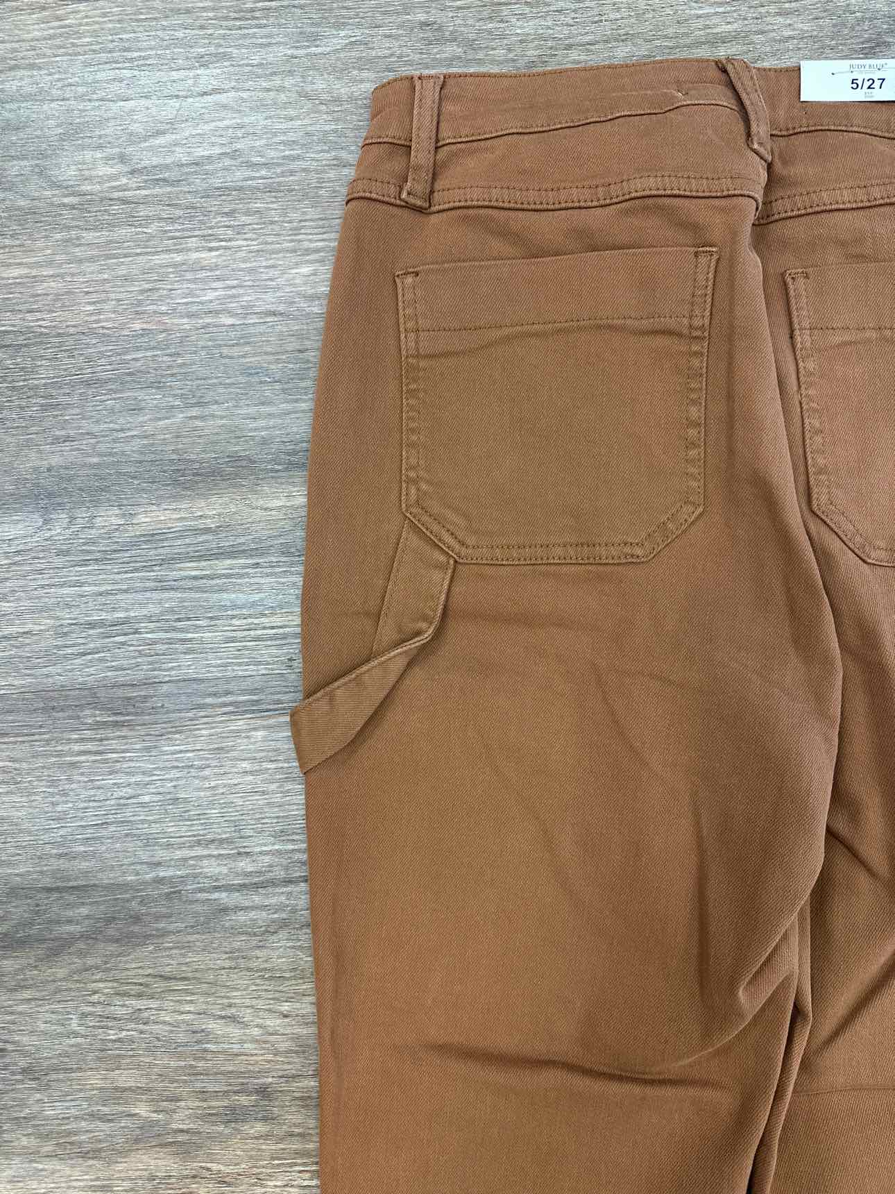 Judy Blue Size 5(27) High Waist Brown Denim Utility Slim Fit Jeans