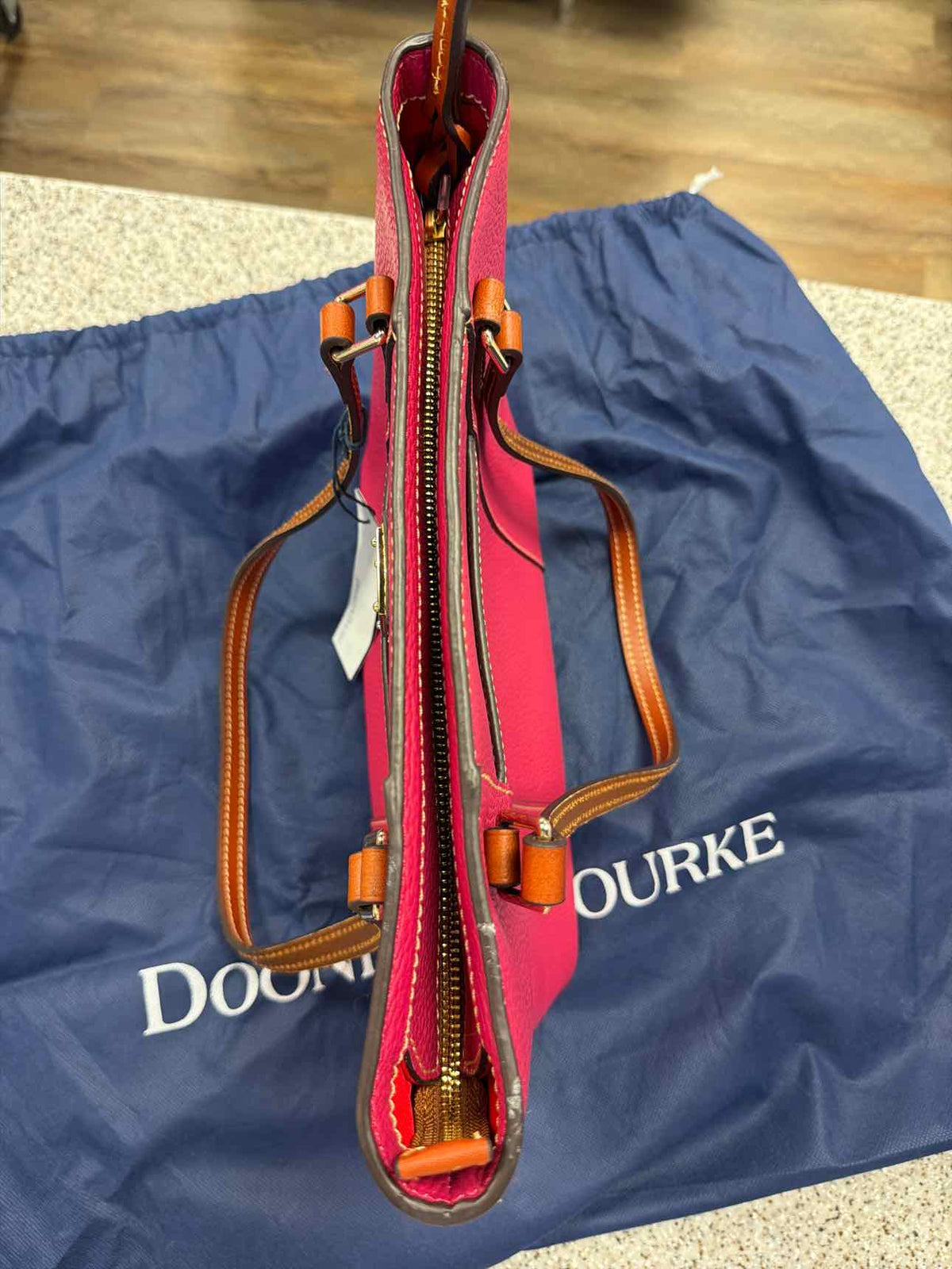 Dooney & Bourke Pebble Grain Leather Strawberry Pink Lexington Tote NWT