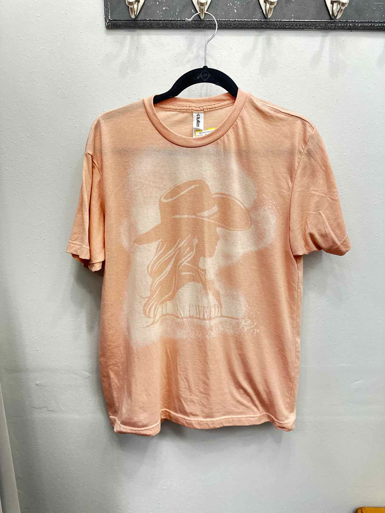 Cowgirl Tumbleweed Tultex Size Large Blush Graphic Tee Tshirt Top