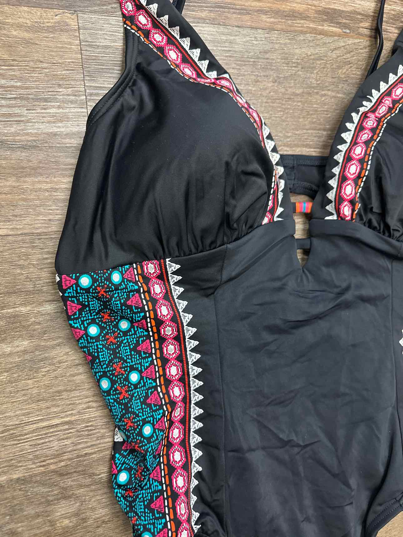 Swimsuits for All Size 14 Black/Pink Swim