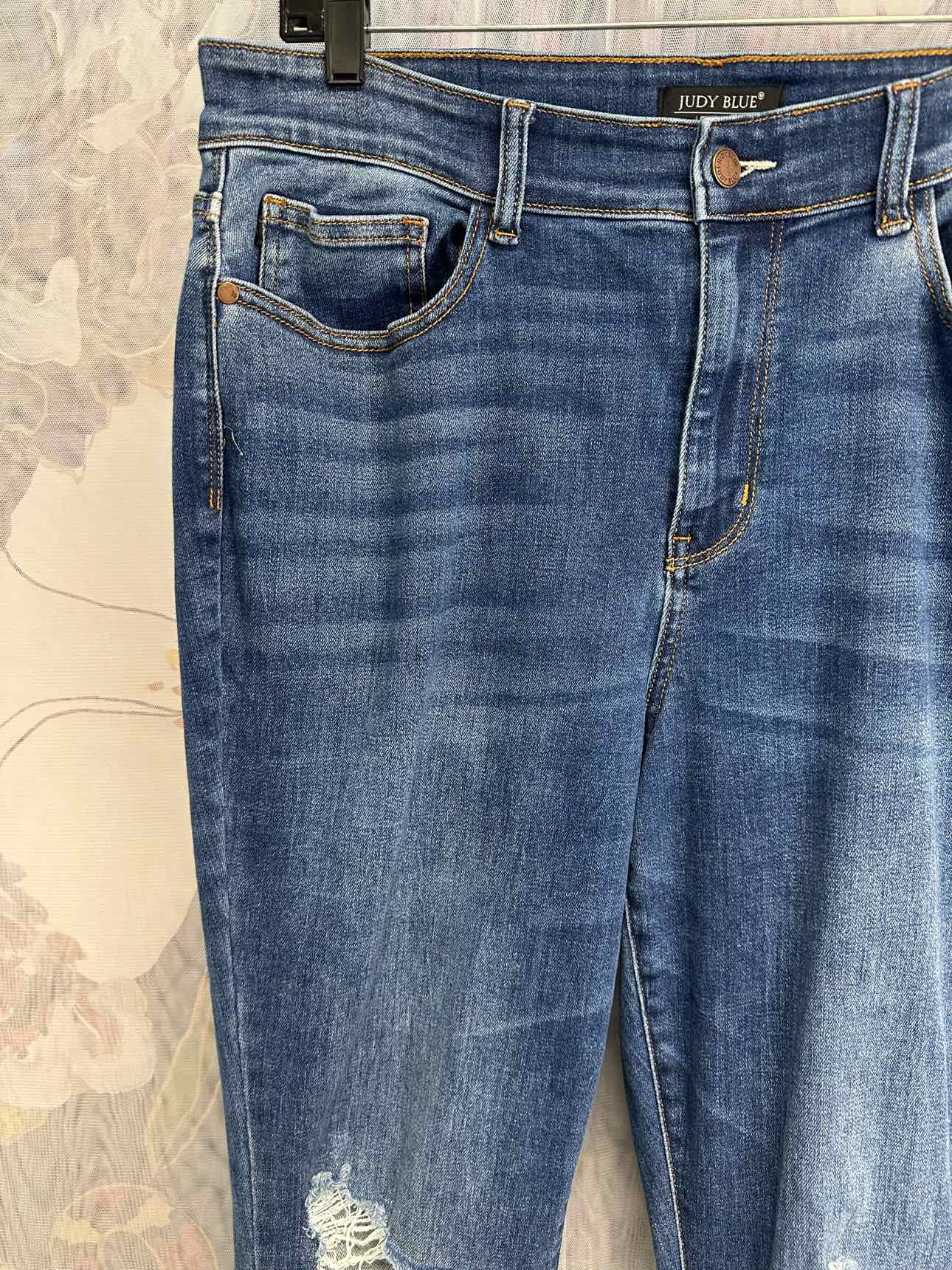 Judy Blue Distressed Raw Hem Straight Fit Size 18W Denim Jeans
