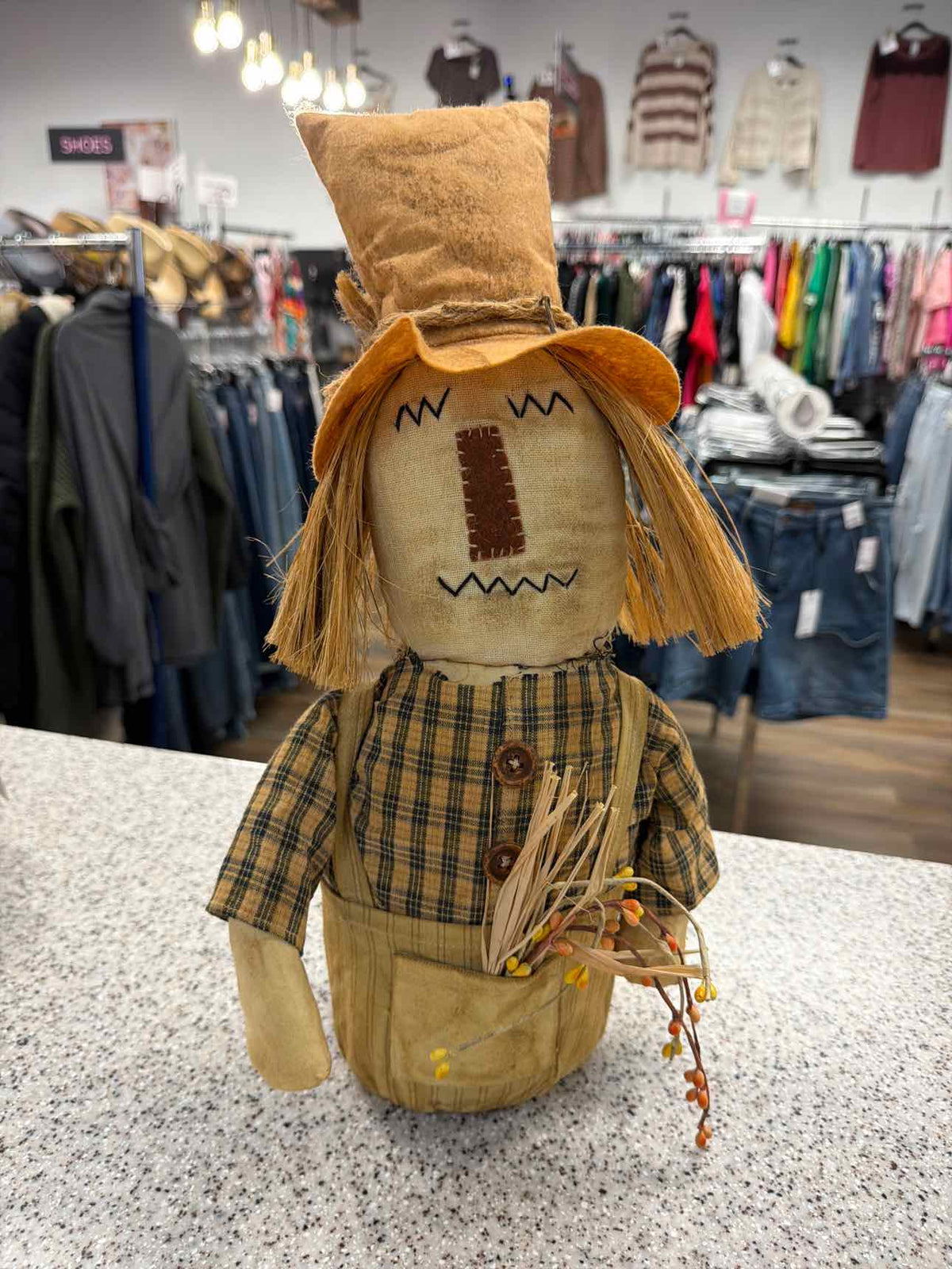 Primitive Fall Harvest Scarecrow Man Household