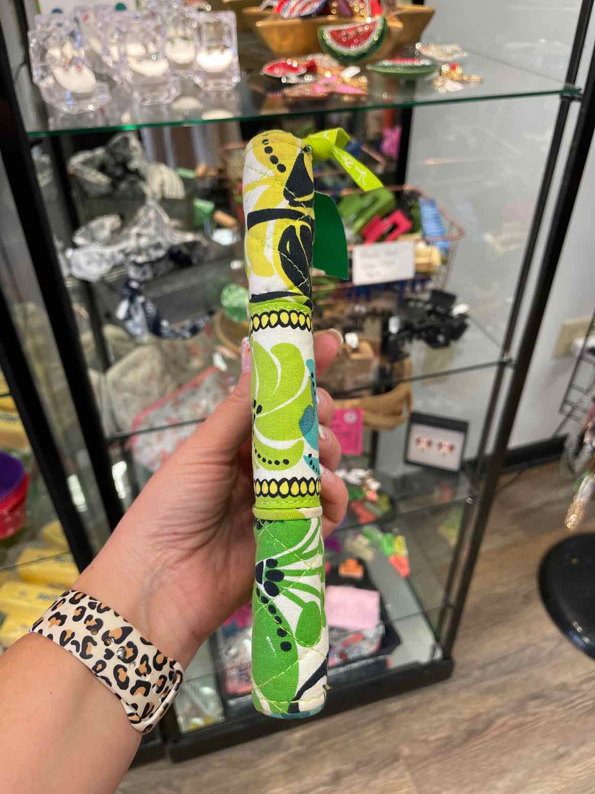 Vera Bradley Retired Print Lime's Up Chartreuse Floral Print Zippy Long Wallet