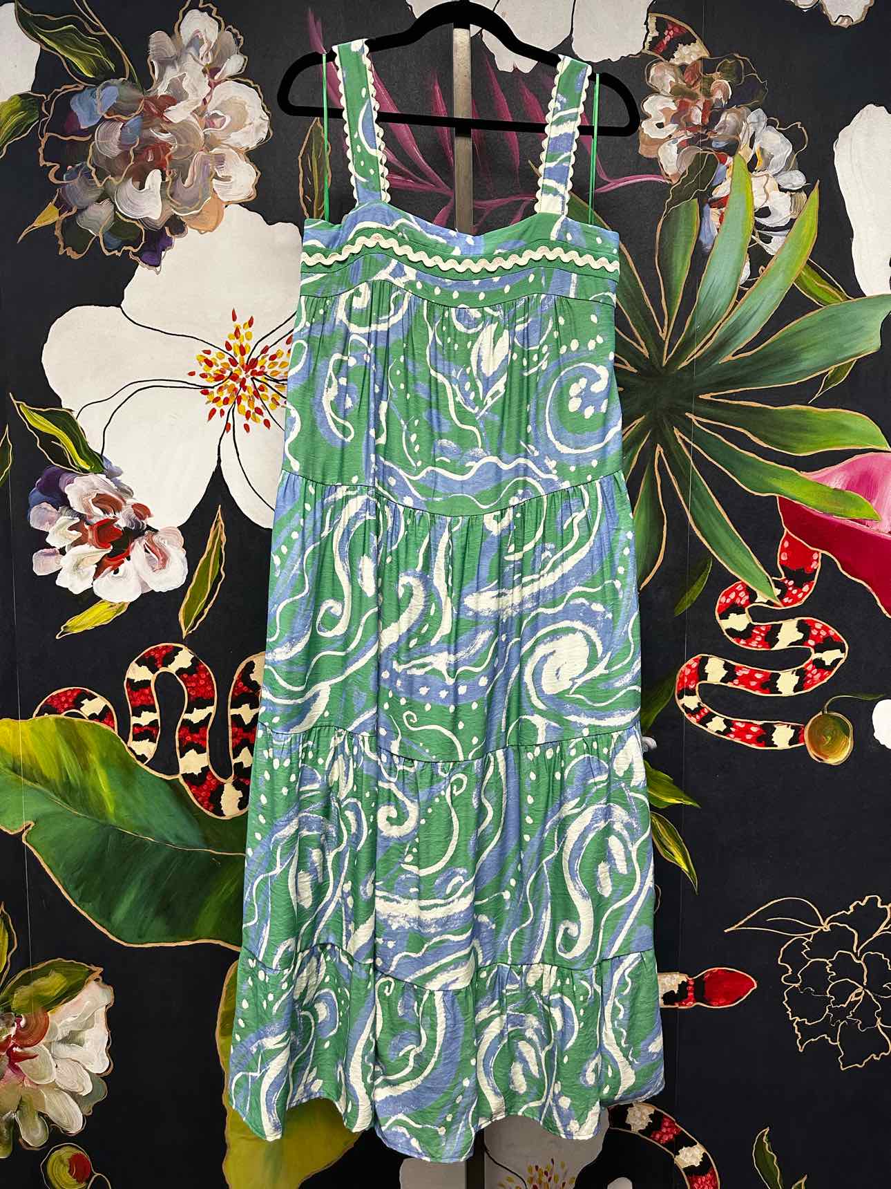 la lavon Size Large Green/Blue Dress