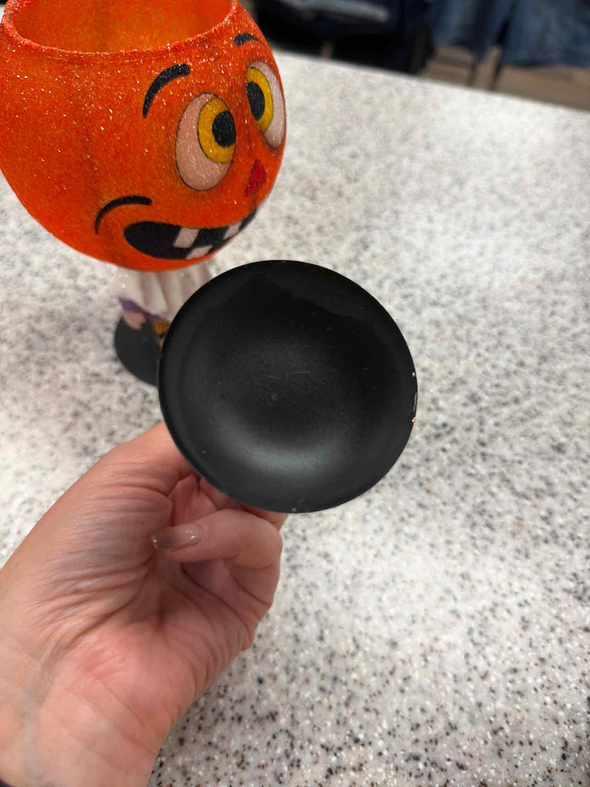 Department 56 Glitterville Jack O' Lantern Ghost Boy Pumpkin Head Candle Holder