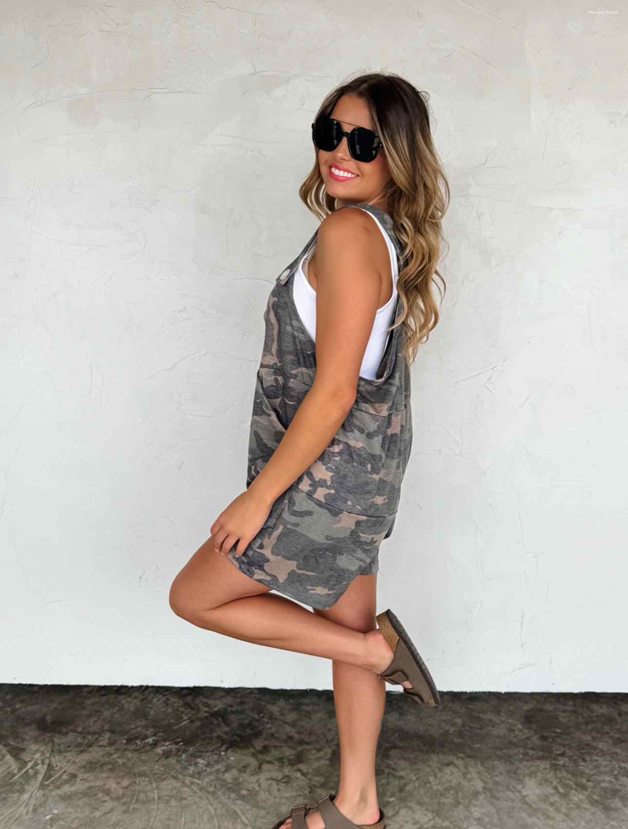 Myla Camo Shorts Romper