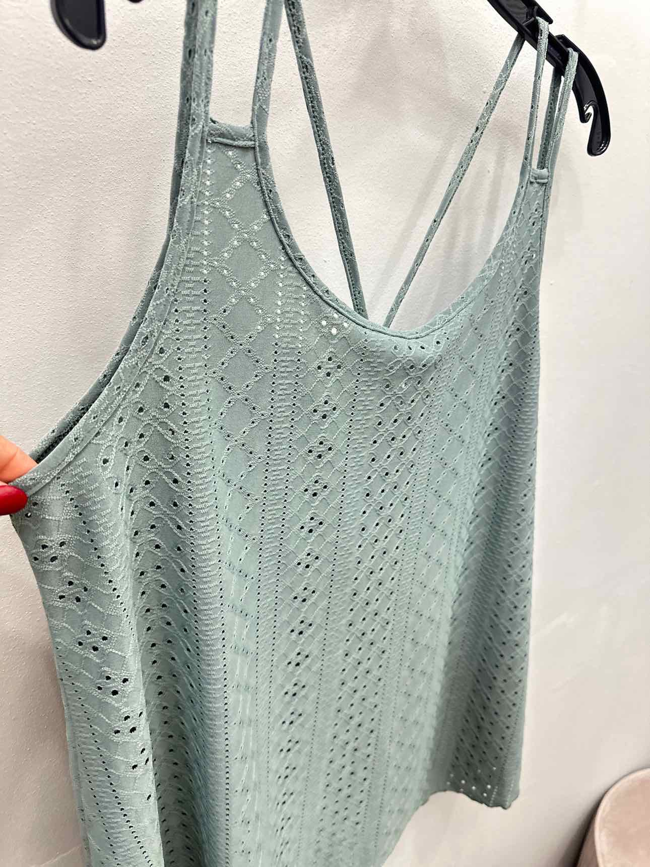 Plus Size xxl Sage Eyelet Babydoll Tank Top