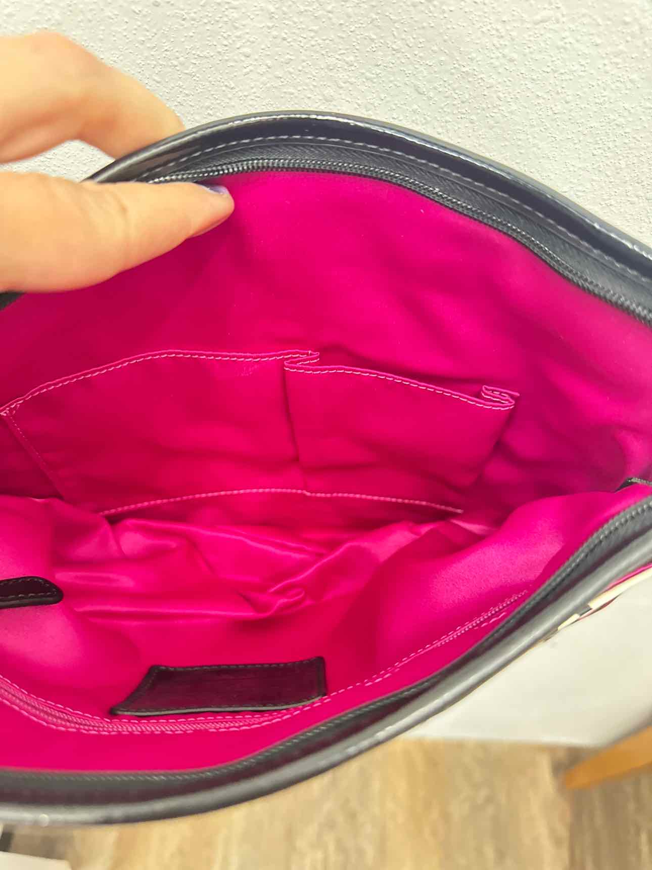 Coach Poppy Graffiti Kyra Messenger Black White Pink Handbag